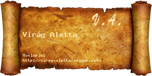 Virág Aletta névjegykártya
